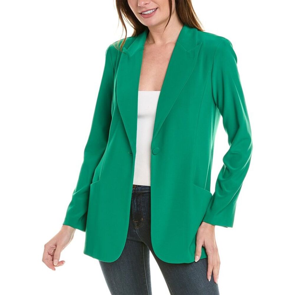 Joseph Ribkoff Vibrant Green Open-Front Utility Blazer